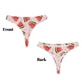 thumbnail image 3 of Balery Hand Drawn Watermelon Tangas de Algodón para Mujer con Estampado – Ropa Interior Sexy, Transpirable, G-string-XX-Large, 3 of 6