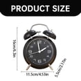 thumbnail image 3 of Clearance! [Non Ticking Twin Bell Alarm Clock Metal Frame 3D Dial with Backlight Function Desk Table Clock for Home Clock,RD2, 3 of 9