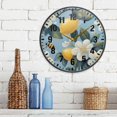 thumbnail image 3 of Yayeee Wall Clock Battery Operated 9.5" Silent Non-Ticking for Living Room, Lemon Pattern, 3 of 8