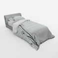 thumbnail image 3 of Ambesonne Music Bedding Set 4 Pcs, Meadow Dandelions Floral, Queen, Black White, 3 of 3