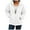 White, variant on Viadha Women Sweatshirts under $10 Oversized Hoodies for Women Casual Long Sleeve Solid Zip Up Hoodie Fall Outwear with Pockets