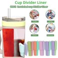 thumbnail image 3 of Termo de silicona de doble capa, taza para bebidas de 40 oz con tapa, puede contener dos sabores diferentes de bebida, bandeja de sección interna para Stanley, 3 of 6