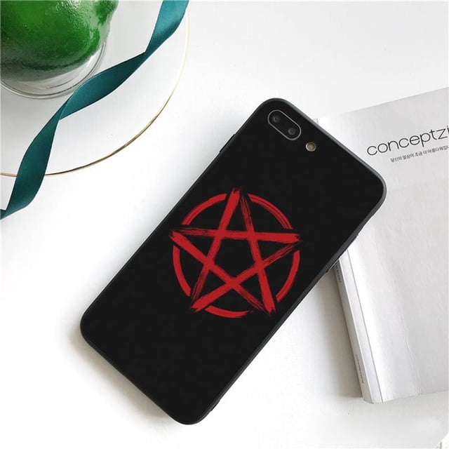 Funda de goma suave de TPU para iPhone, carcasa negra de diablo Satán para iPhone 13, 11 pro, XS MAX, 8, 7, 6, 6S Plus, X, 5, 5S, SE, 2020, XR Fivean unisex