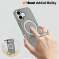 thumbnail image 2 of Asuwish Phone Case for iPhone 17 6.3 inch Tempered Glass Screen Protector Magnetic Folding Stand Frosted Translucent Rugged Shockproof Protective Cell Cover i Phone17 i17 17Case Women Men Grey, 2 of 6