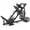 Black, variant on gymusclo Leg Press Hack Squat Machine with Linear Bearing for Home Gym, 1300 LB Capacity, 25 mm Solid Guide Rods, 5 Safety Stops, 3 Backrest Positions, Calf Raise & Band Pegs, Black