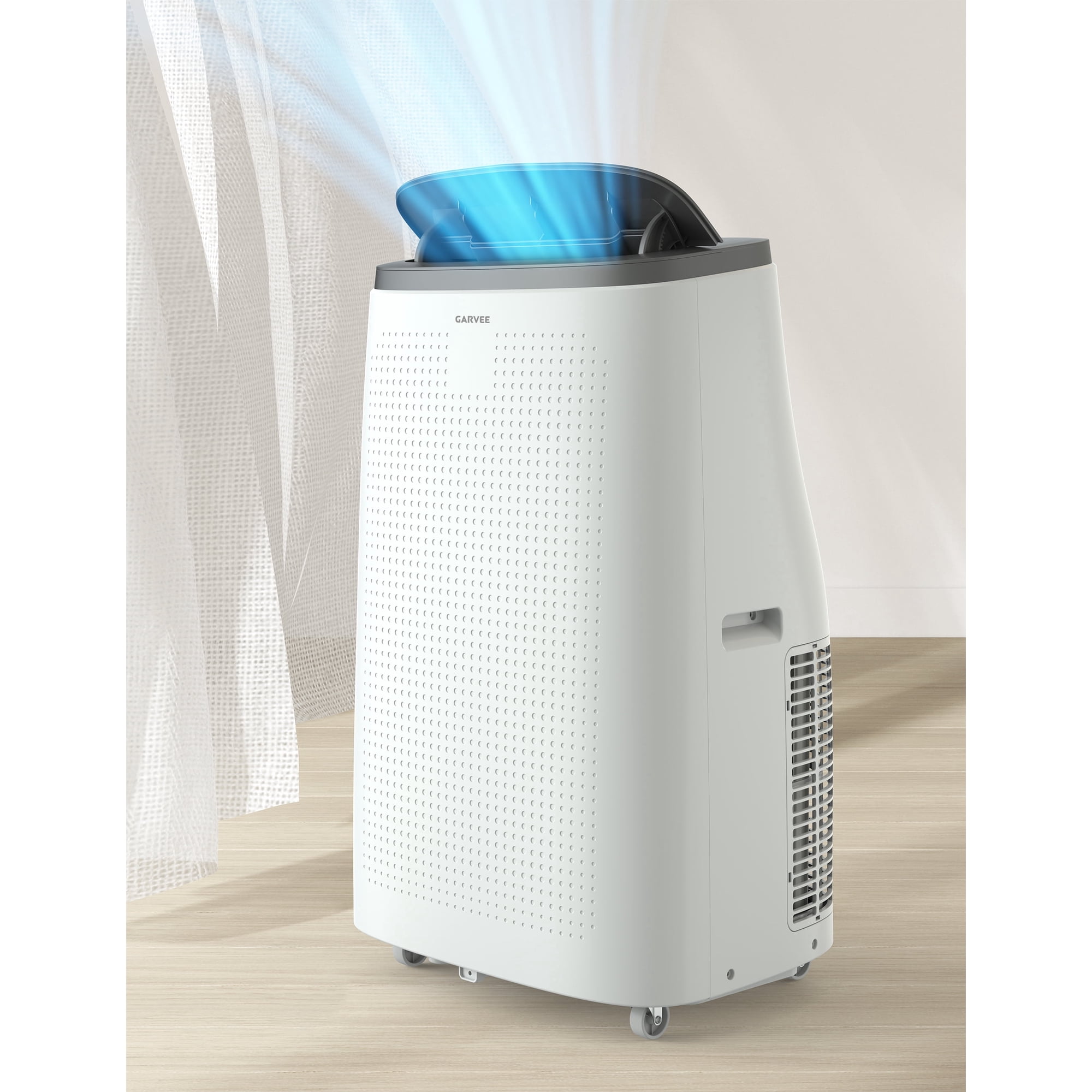 14000 BTU Powerful Portable Air Conditioner, Energy Efficient 3-in-1 Mobile AC with Cooling, Dehumidifier and Fan, Quiet Operation, LED Display, Remote Control, 24H Timer & Included Window Kit