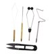 thumbnail image 3 of Herramientas para atar moscas Herramientas para atar anzuelos de pesca con mosca Enhebrador de bobinas de disco Pesca con mosca 5 soportes negros., 3 of 9