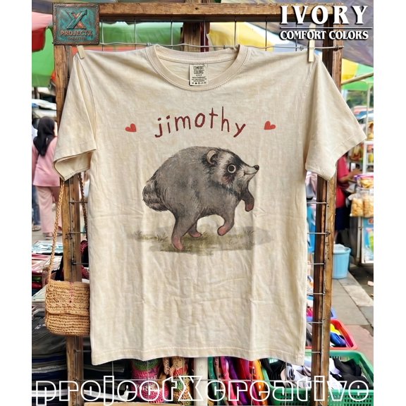 Jimothy Raccoon Ivory Shirt, Viral Seattle Raccoon Tee, Short Spine Syndrome Raccoon Apparel, Funny Internet T-Shirt
