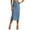 E68 Blue, variant on Angala Womens Wrap Slit Denim Maxi Skirts Solid Color Button Down High Waist Summer Casual Ladies Skirts Size L Black