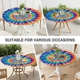 thumbnail image 7 of Rainbow Tie Dye Mandala Pattern Round Fitted Tablecloth with Elastic Edge,Dining Table Cover Waterproof,Outdoor Round Tablecloth for Camping,Dining,Indoor and Outdoor, 7 of 7