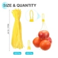 thumbnail image 2 of 100 Pack Reusable Mesh Produce Bags, 40cm/16 Inch Washable Net Storage Bags Reusable Storage Bags with Plastic Buckle for Fresh Fruit Vegetables Seafood, Yellow, 2 of 6