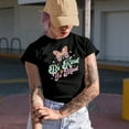 thumbnail image 2 of Be Kind to Ya Mind Quote & Butterfly, Mental Health Art Merch Gift, Black T-Shirt, 3XL, 2 of 5