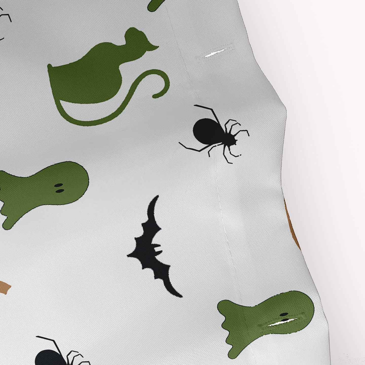 Simply Daisy 70" W x 73" L Halloween Halloween Critters Polyester Shower Curtain, Scallion [1 Ct]