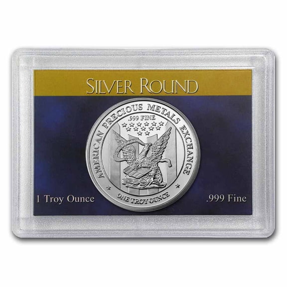 1 oz Silver Round - APMEX w/Harris Holder