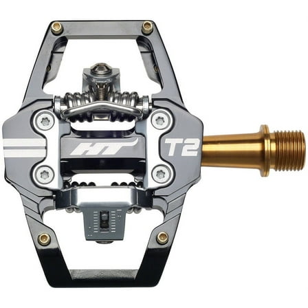 HT Pedals T2T Clipless Platform Pedals, Ti - Black