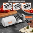 thumbnail image 3 of VEVOR Electric Knife Sharpener, 3 Stages Kitchen Knife Sharpener for Quick Sharpening & Polishing, 15° Angle Guides, and Metal Dust Collection Box, 3 of 9