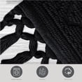 thumbnail image 7 of Jean Pierre Ricardo Cotton Fringe 27 x 45 in. Bath Rug, Black, 7 of 7