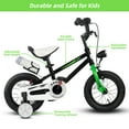 thumbnail image 4 of Korimefa Kids Bike with Training Wheels, 12 inch Toddler Bicycle for 2-6 Years Old Boys Girls, Children Bicycle with Water Bottle & Headlight & Adjustable Seat, Multiple Colors, 4 of 12