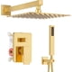 thumbnail image 1 of Grifos Regaderas para Baño Set -304 Acero Inoxidable360° Monomando para Regadera, 10'' Mezcladora para Regadera Dorada, Ajuste de Agua Preciso Fría y Caliente, Salida de Agua a Alta Aresión, 1 of 6