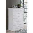 Hodedah 7 Drawer Dresser with Two Locks, White