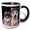 Black/White, variant on 3drose, 2 Alaskan Malamute Puppies, 11oz Two-tone Yellow Mug