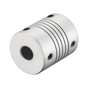 Uxcell 11mm to 8mm Aluminum Alloy Shaft Coupling Flexible Coupler L30xD25 Silver
