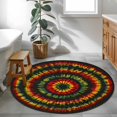 thumbnail image 3 of Round Rugs 3Ft, Colorful Ombre Boho Round Area Rug Washable Indoor Throw Carpet, Retro Red Green Yellow Gradient Art Small Non Slip Circle Rug for Bedroom Living Room Home Decor Aesthetic, 3 of 8