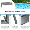 thumbnail image 4 of Gymax 4PCS Rattan Patio Furniture Set Outdoor Wicker Conversation Set w/ Cushions, 4 of 7