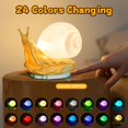 thumbnail image 2 of Snail Night Light for Kids, Rechargeable Baby Night Light, 24 Colors LED Night Light, Touch Bedside Lamp, 2 of 4