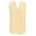 thumbnail image 3 of Aihuaihua Fashion V-Neck Pleated Vest Top for Women Sleeveless Hollow Out Design Casual Summer Blouse, 3 of 3