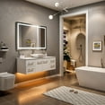 thumbnail image 4 of Totti Wave 48" White Modern Bathroom Vanity w/ Super White Man-Made Stone Top & Sink, 4 of 7