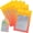 Yellow Orange, variant on 100 Pack Mylar Resealable Bags, Clear Gradient Packing Bags for Storage, Small Business, Foil Pouch Smell Zipper Proof Bag for Sample Eyelash Gloss( ,5.9x8.6in)