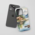 thumbnail image 3 of Cabin Lake Scene For All iPhone Series Tough Phone Case Watercolor, 3 of 7