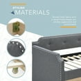 thumbnail image 2 of ClickDecor Bella Upholstered Daybed and Trundle Dark Gray, 2 of 7
