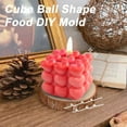 thumbnail image 4 of Ludlz Heart Shape Cube Candle Mold Handmade Bubble Cube Ball Soap Mold DIY Chocolate Mousse Cake Mold Valentine's Day Love Gift, 4 of 7