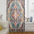 thumbnail image 6 of Boho Colorful Sheer Curtains 45 Inches Long, Ethnic Modern Geometric Abstract Art Light Filering Curtains, Breathable Simi Curtain Privacy Drapes for Kitchen Bathroom Small Window Treatment, 6 of 9