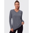 thumbnail image 3 of Rosvigor Womens Workout Tops Long Sleeve V Neck Tee Shirts Athletic Shirts Comfy Activewear Tops for Gym Running Yoga, 3 of 8