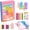 1 set, variant on Rainbow Squeeze Art Kit, Rainbow Scratch Paper Art, Color Squeeze Painting Kit with Paint Bottles, Watercolor Pens, Scraper Tool, Double-Sided Postcards & Stickers (1 Set)