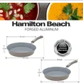 thumbnail image 7 of Hamilton Beach Cookware Set, 10-Pieces, Pots, Pans, and Glass Lids, Nonstick PFOA-Free, PTFE-Free Ceramic Interior, Heavy-Duty Aluminum Construction, Modern Matte Gray, Professional Tapered Shape, 7 of 7