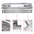 thumbnail image 2 of NINTE Front Grille Covers for 2019-2022 GMC Sierra 1500 SLT AT4  Silver Chrome, 2 of 8
