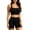 Black, variant on Workout Sets for Women 2 Piece Sports Bra Crop Top High Waist Booty Shorts Seamless Yoga Athletic Gym Outfits Lounge Activewear