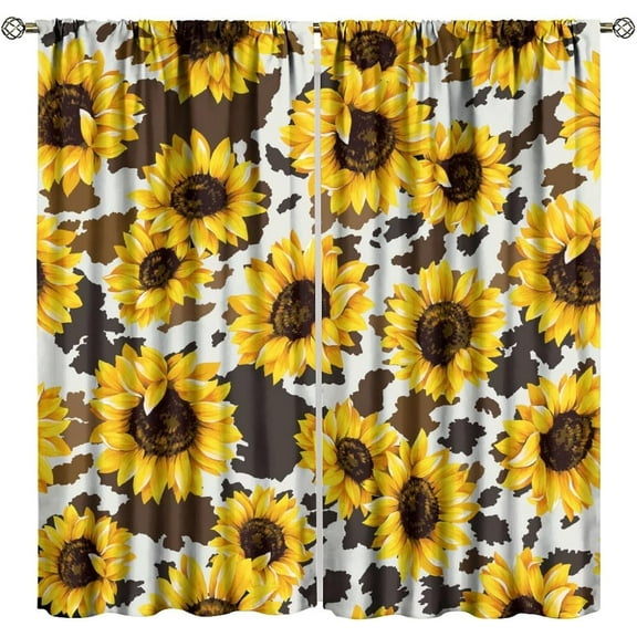 Sexy Leopard Print Curtains Brown Animal Texture Wild Animals Print Curtain with Rod Pocket for Living Room Apartment Home Decor Drapes Window Treatments 2 Panels Set 52x63 Inch