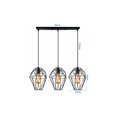 thumbnail image 4 of Industrial Factory Juno Compatible Customizable Bulb Track Lighting Pendants, Unique Rustic Farmhouse Lighting for Dining Room Table, Sloped Ceiling, Black Wrought Iron Adjustable, 4 of 4
