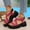 #0043-Hot Pink, variant on Xucatan Women's Chunky Sole Wedge Sandals, Round Toe Open Toe Slides with Elastic Back Strap, Crisscross Faux Suede Beach Shoes, Versatile Spring Summer Footwear Gift