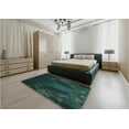 thumbnail image 4 of Ahgly Company Indoor Square Patterned Night Black Area Rugs, 6' Square, 4 of 6