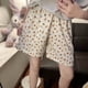 thumbnail image 3 of Pantalones cortos de dormir con estampado Floral para mujer, ropa de dormir de estilo coreano, ropa de casa, ropa de habitación con cintura elástica, Verano, 3 of 4