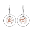 thumbnail image 1 of Wild be free quote handwrite estilo Los pendientes cuelgan del aro de la joyería del círculo de la gota Unbranded M, 1 of 3