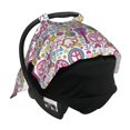 thumbnail image 4 of Sigee Peace Love and Dove Flower Power Print Multi-use Stretchy Baby Car Seat Cover - Nursing Breastfeeding Canopy, Infant Stroller and High Chair Cover, 4 of 9
