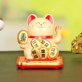 thumbnail image 1 of Gato chino de la suerte Riqueza agitando la mano Fortuna Bienvenida Artesanía Amarillo Ndcxsfigh Libre de BPA, 1 of 7