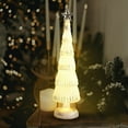 thumbnail image 4 of LED Illuminated Glass Christmas Tree with Warm White Lights - Battery Powered Holiday Decoration for Mantel, Tabletop Centerpiece, Christmas Home Decor and Festive Gift, 4 of 6